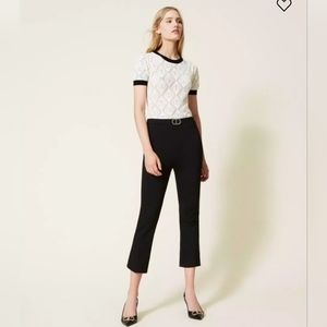 Twinset Milano Flared Trousers with Logo